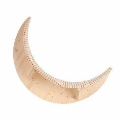 MYZOO Medium Luna Crescent Moon Shape Wall Mounted Wood Cat Bed by AndMakers