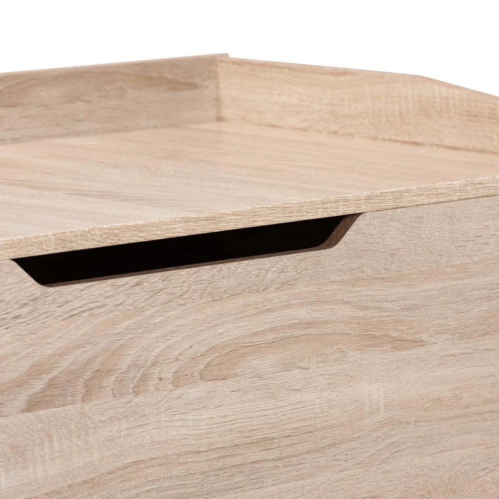 Mariam Oak Litter Box Cover Cat House by Baxton Studio - Image 5