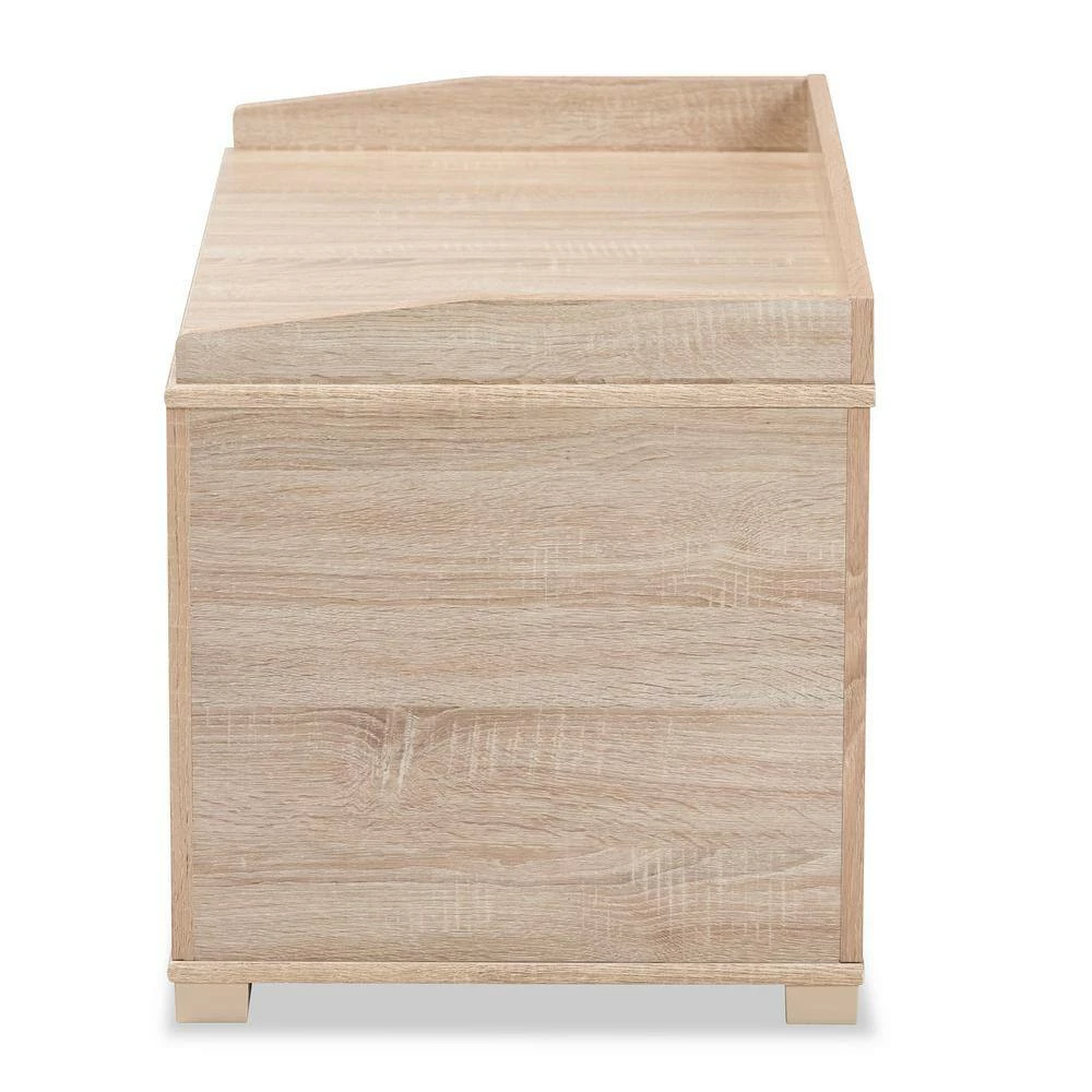 Mariam Oak Litter Box Cover Cat House by Baxton Studio - Image 4