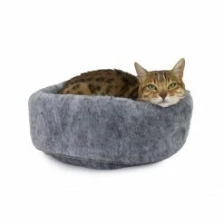 Mysterious Kitty Kup Medium Charcoal Bed by Carolina Pet Company