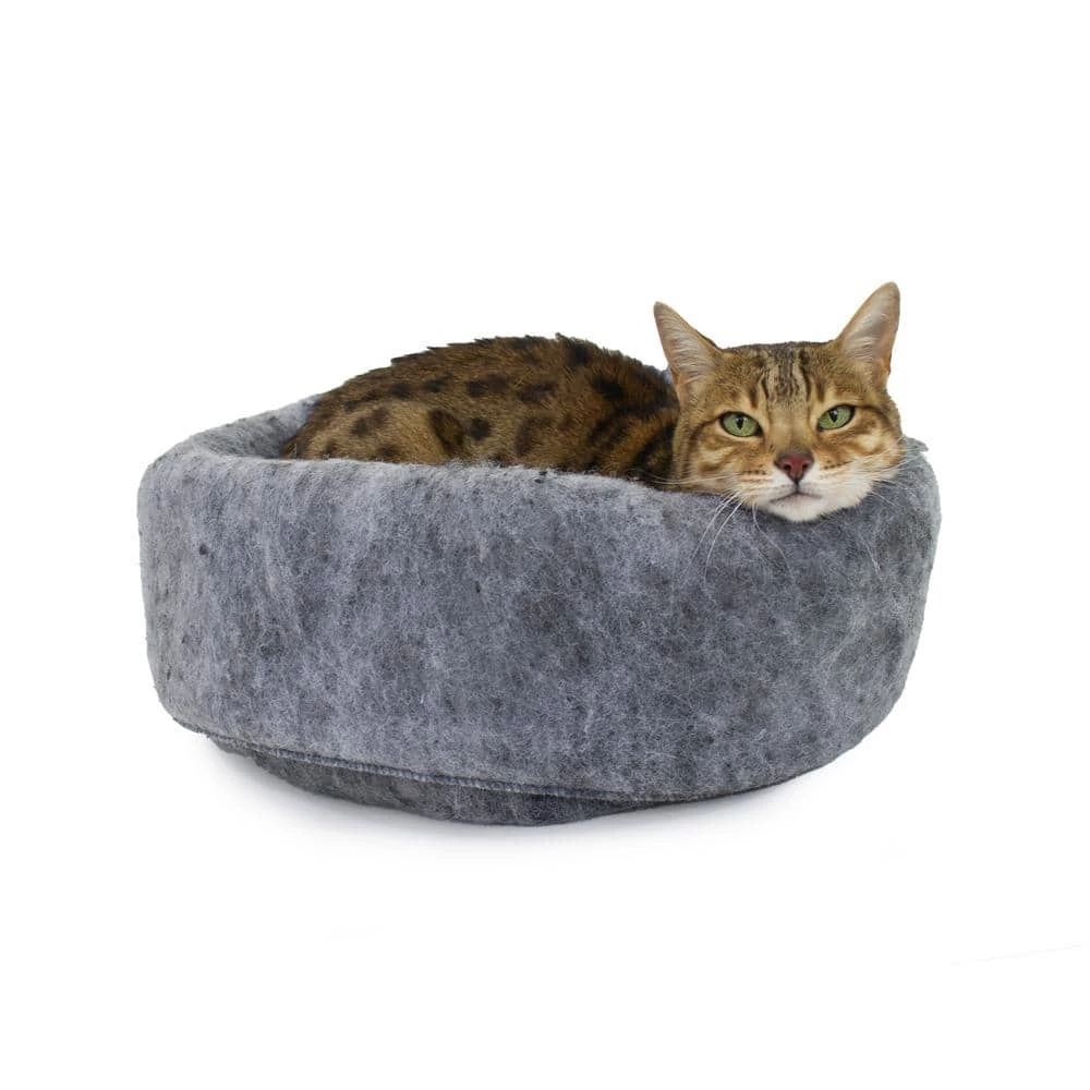 Mysterious Kitty Kup Medium Charcoal Bed by Carolina Pet Company