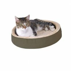 Thermo-Kitty Cuddle Up Small Mocha Heated Cat Bed by K&H Pet Products