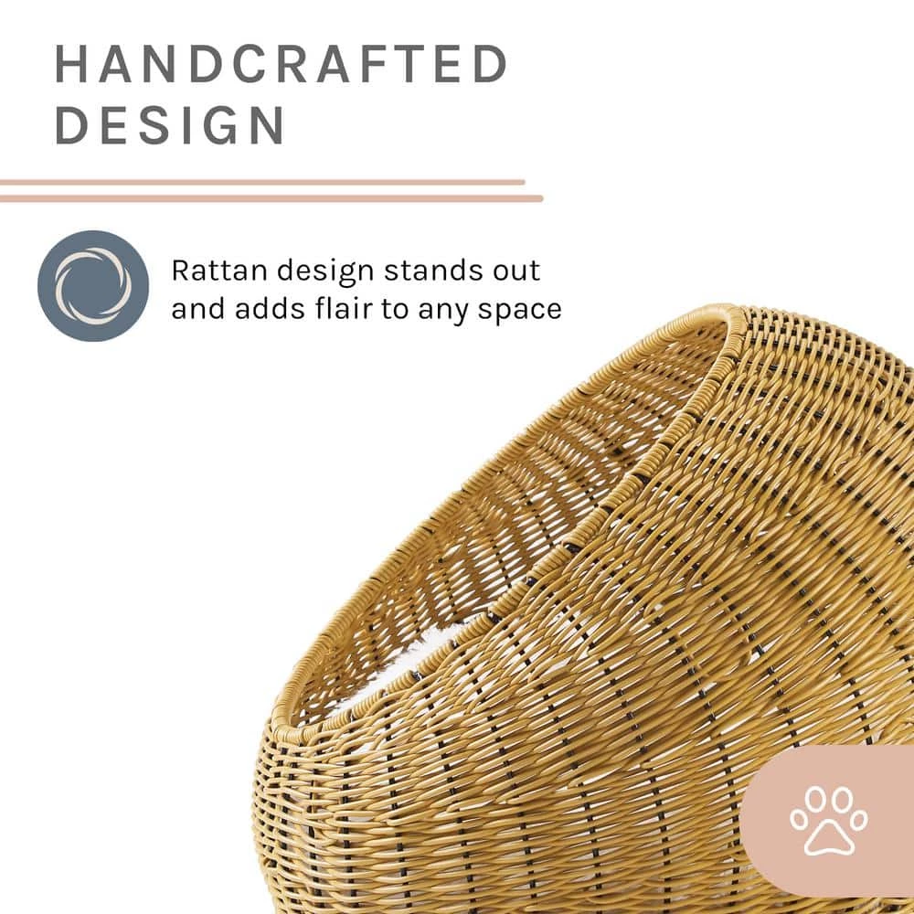 Nala Medium Brown Wicker Cat Bed by Sam's Pets - Image 3