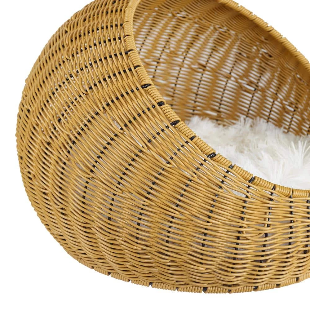 Nala Medium Brown Wicker Cat Bed by Sam's Pets - Image 9