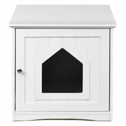 Sidetable Nightstand Weatherproof Multi-function Cat House by ANGELES HOME