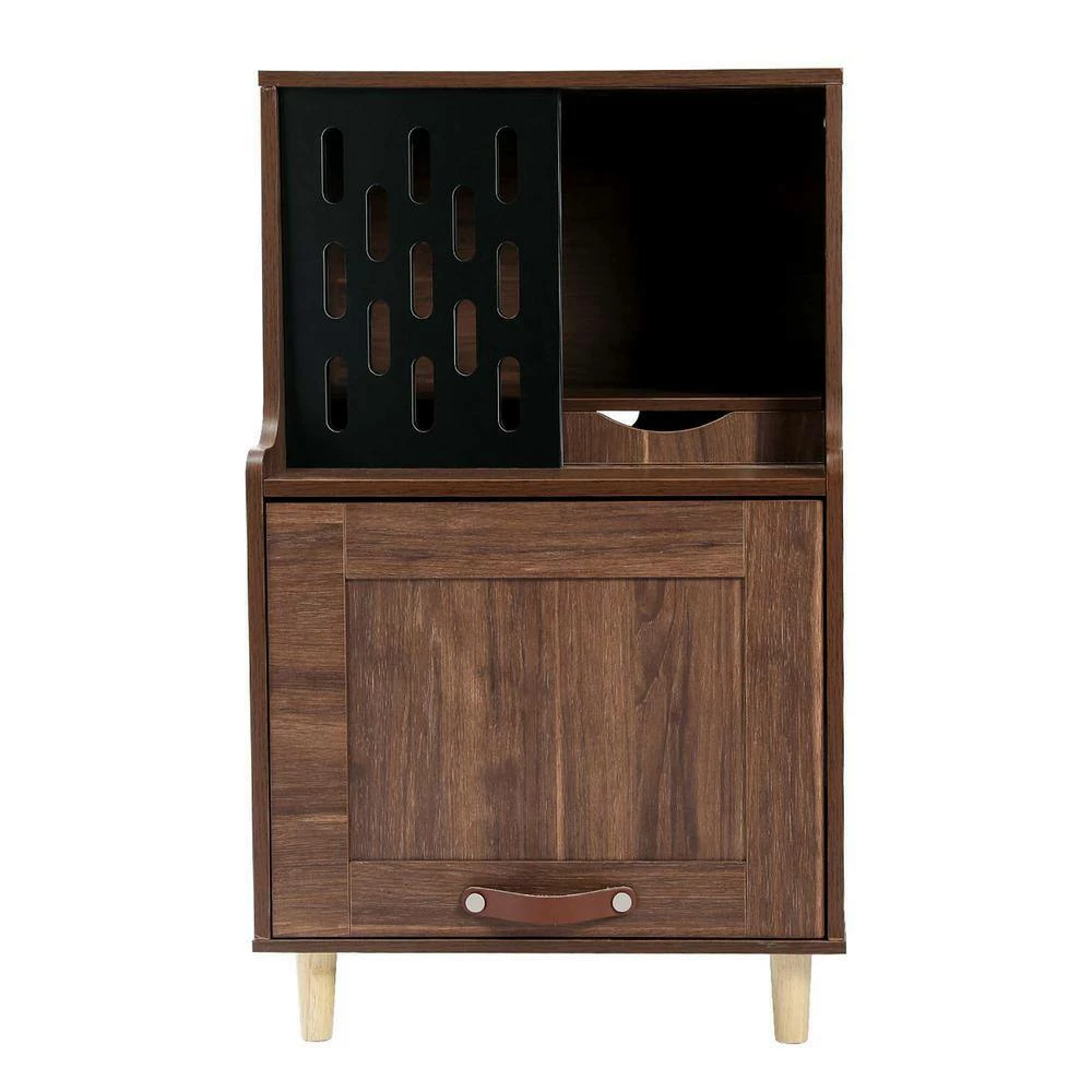 Wood Cat Litter Box Enclosure Modern Cat Furniture Cat Washroom with Storage Bench Odor Control Layer Brown by Unbranded - Image 4