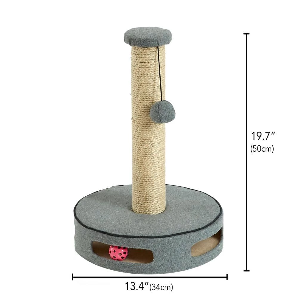 19.7 in. Elm Cat Scratch Post and Play by Two By Two - Image 2