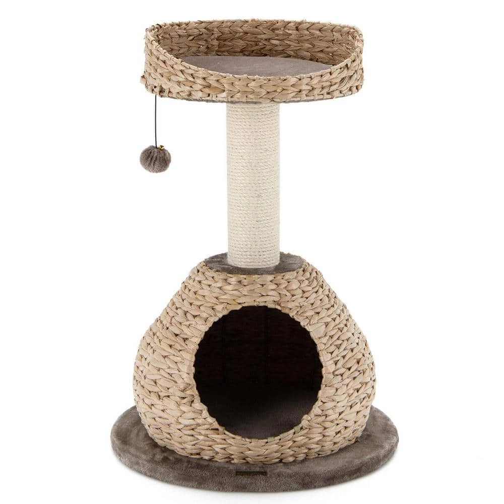 Particle Board 28 in. Hand-Made Cat Tree Tower with Jump Platform by ANGELES HOME