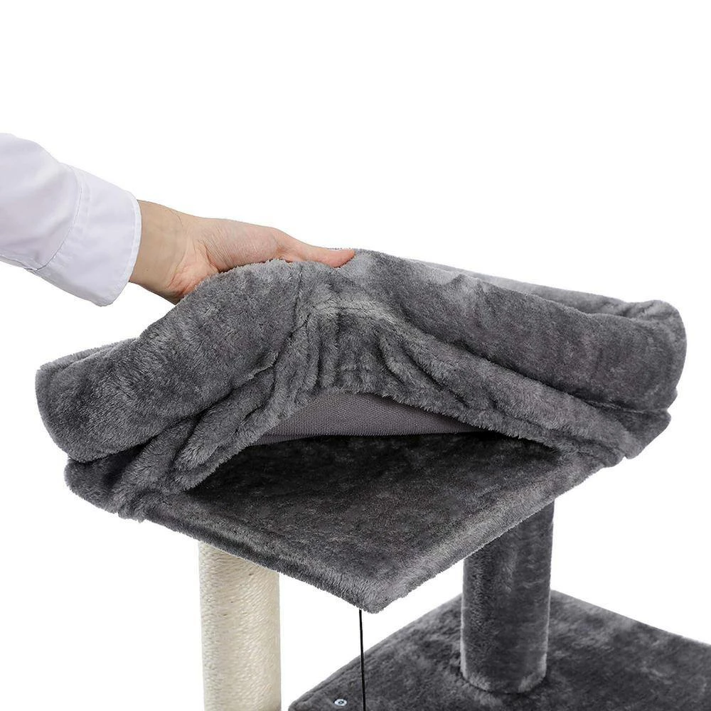 Modern Small Cat Tree Cat Tower With Double Condos Spacious Perch Sisal Scratching Posts by Unbranded - Image 2