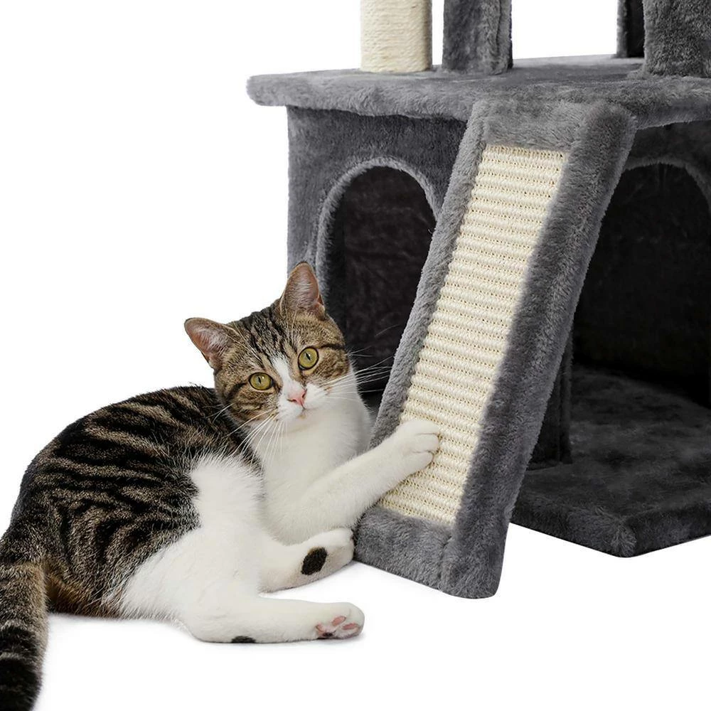 Modern Small Cat Tree Cat Tower With Double Condos Spacious Perch Sisal Scratching Posts by Unbranded - Image 3