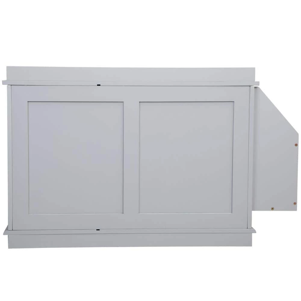 Cat Washroom Storage Bench Litter Box Enclosure with Table by COZIWOW - Image 3