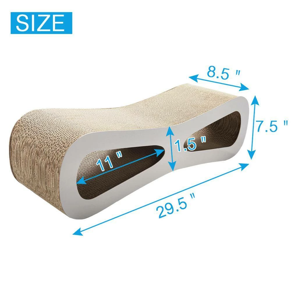 Cat Scratching Pad Lounge Post Cardboard Play Rest Bed by COZIWOW - Image 3