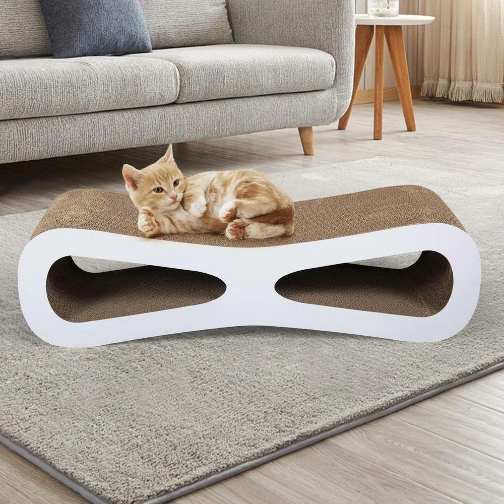 Cat Scratching Pad Lounge Post Cardboard Play Rest Bed by COZIWOW - Image 2