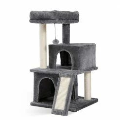 Gray Soft Scratching Posts and Trees with Double Condos by Foobrues
