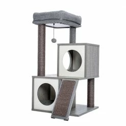 Gray Pet Cat Scratching Posts and Trees Cat Houses by Foobrues