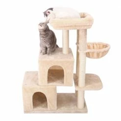 Sturdy Hammock Cat Tree Pet Cat Scratching Posts and Trees Cat House by Foobrues