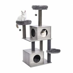 All-in-1 Marble Cat Tree Medium Activity Center by Foobrues
