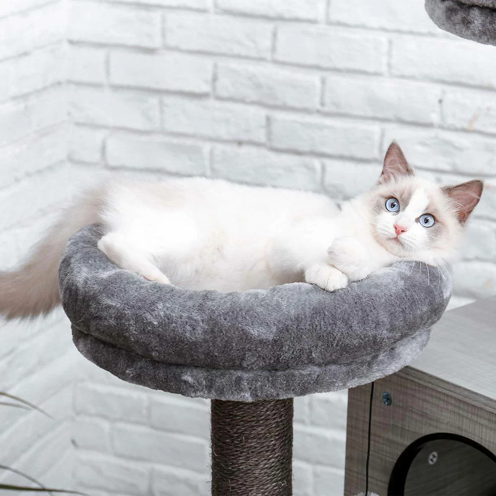 All-in-1 Marble Cat Tree Medium Activity Center by Foobrues - Image 2