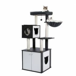 Wooden Large Closet Modern Cat Tower Cat House by Foobrues
