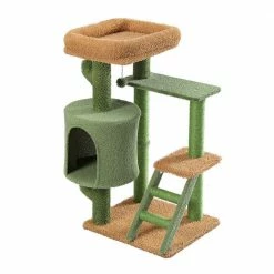 Lovely Desert Cactus Cat Tree Ladder Multi Levels Condo by Foobrues