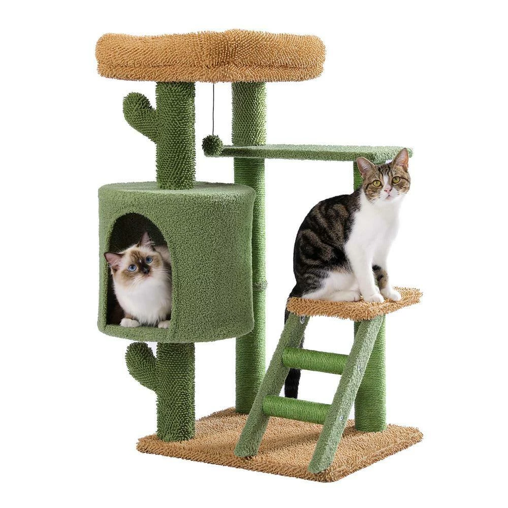 Lovely Desert Cactus Cat Tree Ladder Multi Levels Condo by Foobrues - Image 7