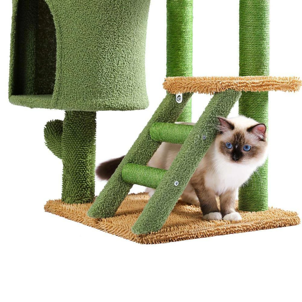 Lovely Desert Cactus Cat Tree Ladder Multi Levels Condo by Foobrues - Image 2