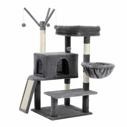 Large Condo Cat Tree Whirligig Toy Hammock Scratching Board by Foobrues