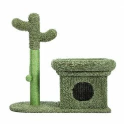 Cute Green Pet Cat Scratching Posts and Trees Cat House by Foobrues