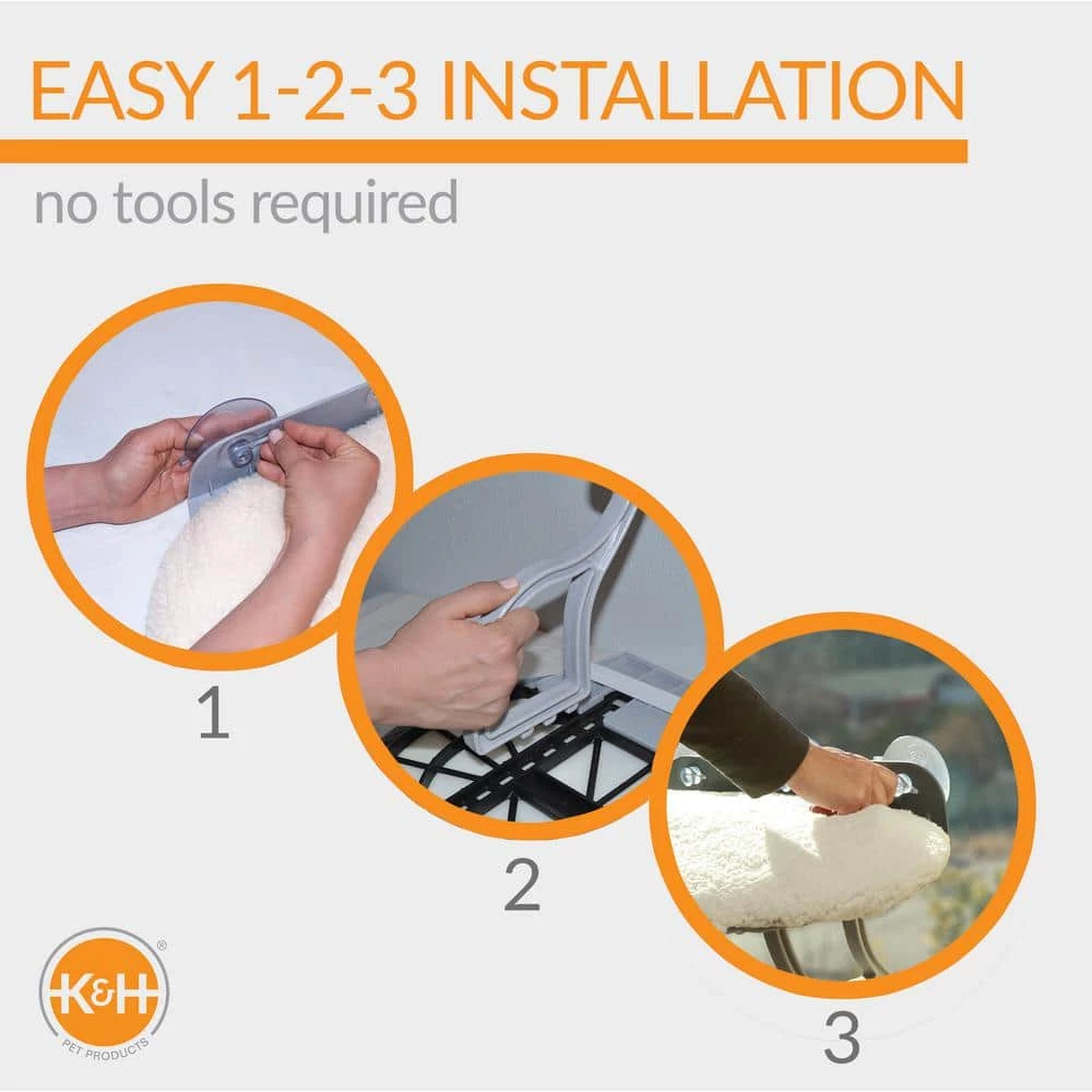 14 in. x 24 in. Large Fleece Universal Mount Kitty Sill/Bed by K and H Pet Products - Image 4