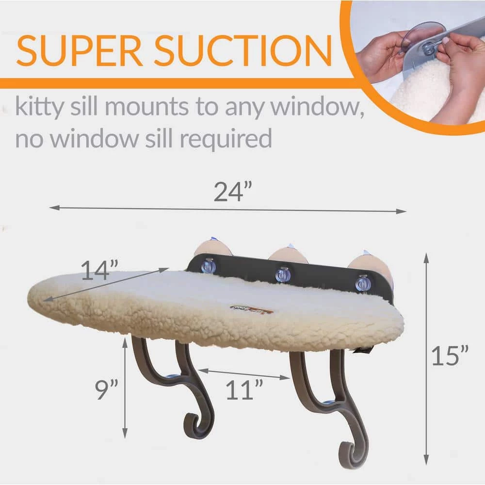 14 in. x 24 in. Large Fleece Universal Mount Kitty Sill/Bed by K and H Pet Products - Image 2