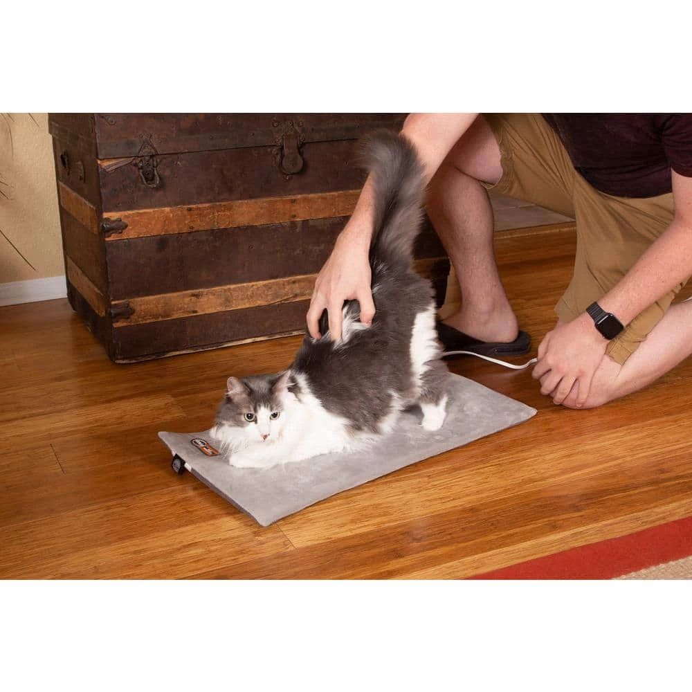 Thermo-Kitty Mat Medium Gray Microfleece/Microsuede Heated Bed by K and H Pet Products - Image 8
