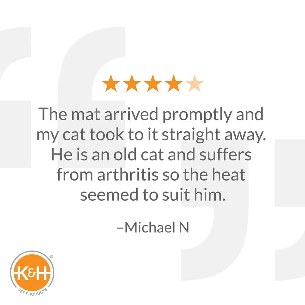 Thermo-Kitty Mat Medium Gray Microfleece/Microsuede Heated Bed by K and H Pet Products - Image 7