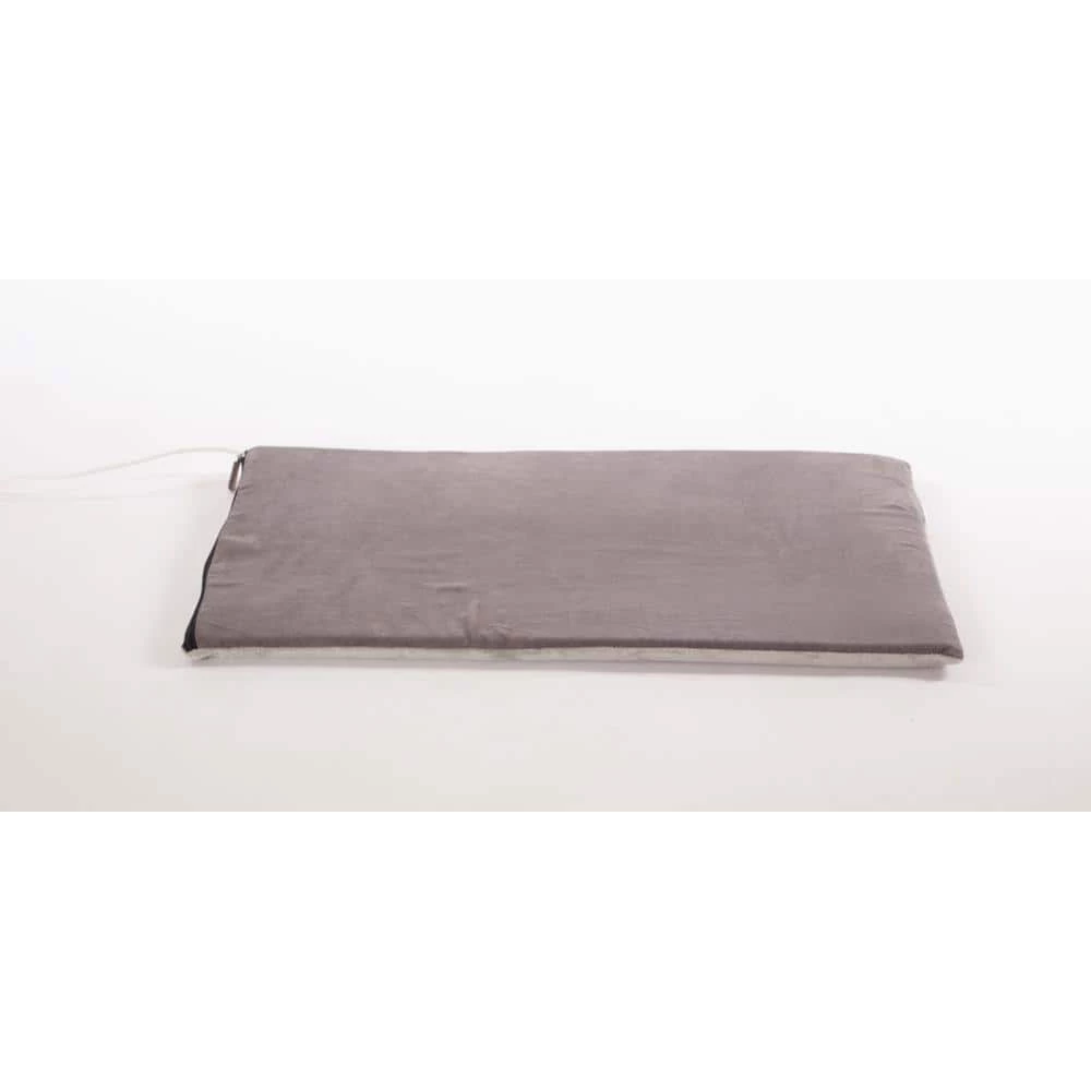 Thermo-Kitty Mat Medium Gray Microfleece/Microsuede Heated Bed by K and H Pet Products - Image 2