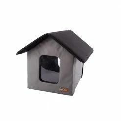 Gray/Black Outdoor Kitty House (Unheated) - 18 in. x 22 in. x 17 in. by K and H Pet Products