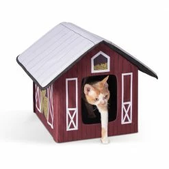 Outdoor Kitty House-Barn Style-18 in. x 22 in. x 17 in. by K and H Pet Products