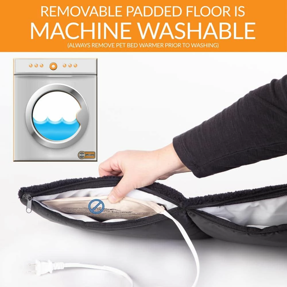 12 in. x 24 in. x 12 in. Classy Gray Thermo-Kitty Duplex 4W by K and H Pet Products - Image 8