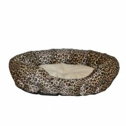 Self Warming Nuzzle Nest Small Brown Leopard Print Cat Bed by K&H Pet Products