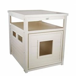 ECOFLEX Jumbo Litter Box Cover End Table in Antique White by New Age Pet