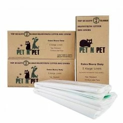 34 in. x 18 in. X-Large Extra Heavy-Duty Cat Pan Litter Box Liners (21-Liners/Box) by Pet N Pet