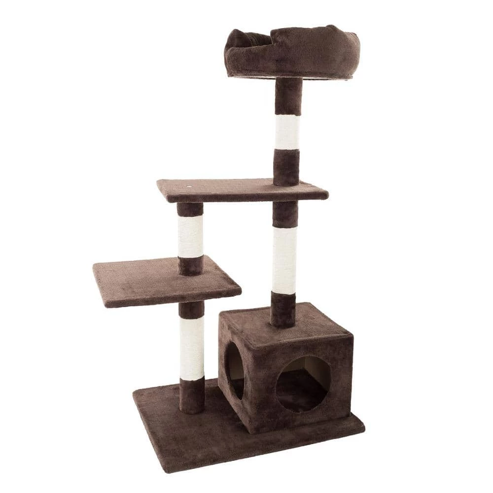 43 in. 4-Tier Cat Tree with Penthouse Condo by Petmaker