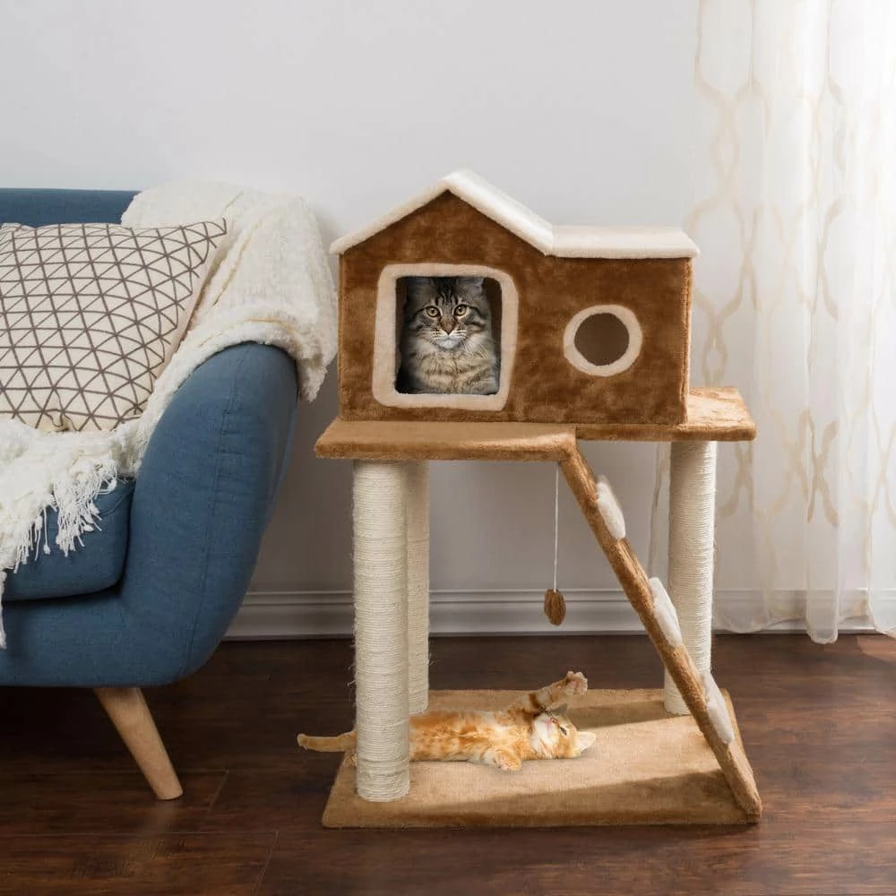 34.5 in. 3-Tier Cat Tree and Condo by Petmaker - Image 4