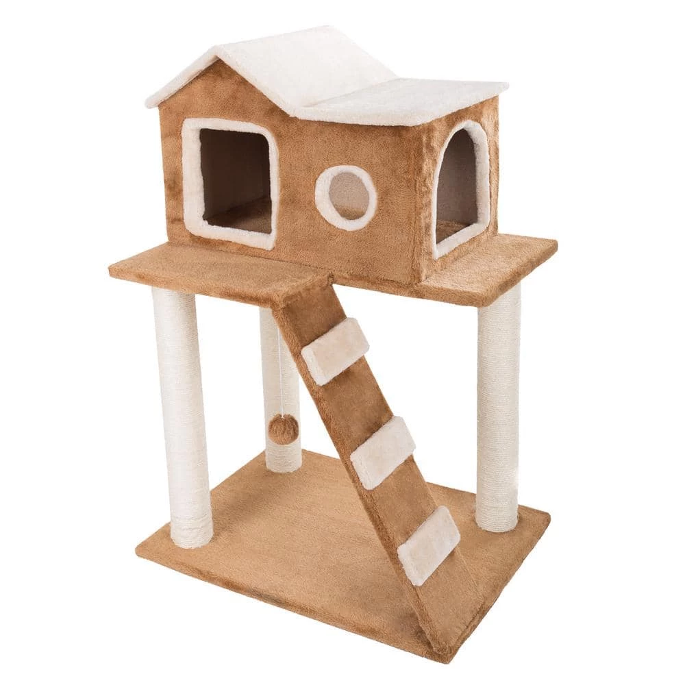 34.5 in. 3-Tier Cat Tree and Condo by Petmaker