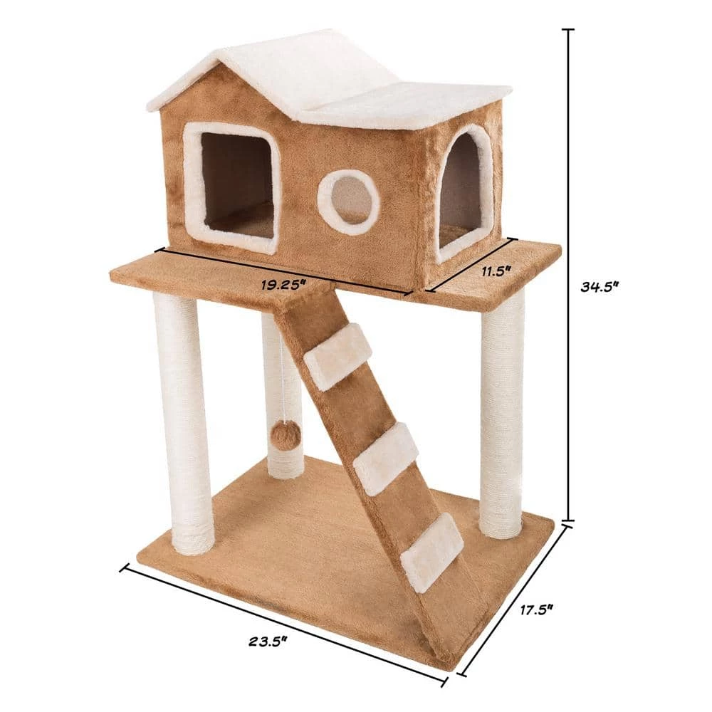 34.5 in. 3-Tier Cat Tree and Condo by Petmaker - Image 2