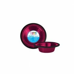 SwitchIN 0.75 Cup Stainless Steel Diner Feeder Replacement Dog/Cat Bowl in Raspberry Pop by Platinum Pets
