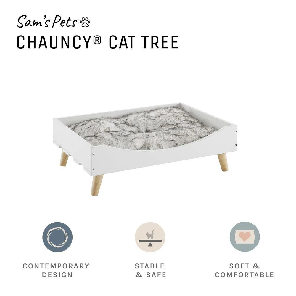 Chauncy 9 in. White Cat Tree by Sam's Pets - Image 10