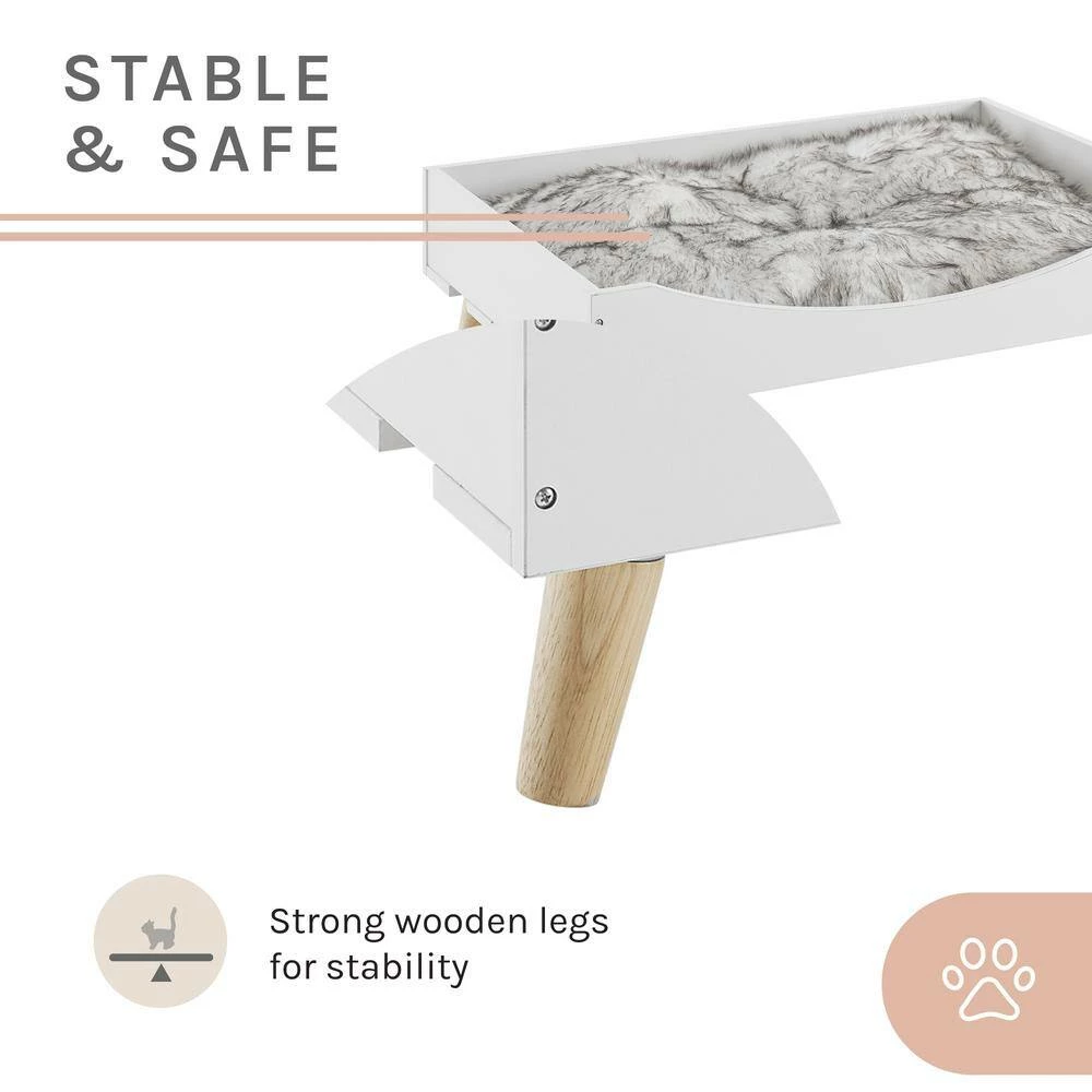 Chauncy 9 in. White Cat Tree by Sam's Pets - Image 2