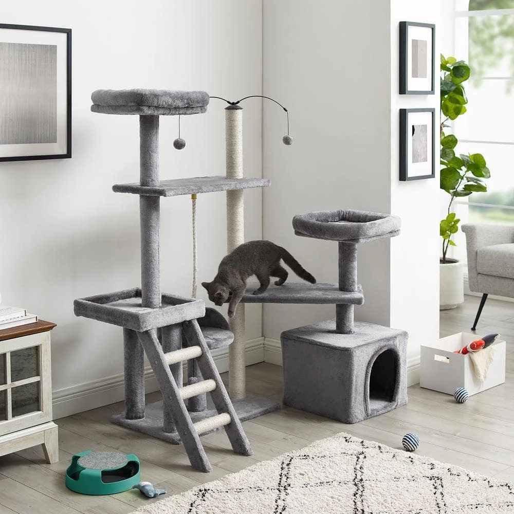 Longshot 53.5 in. Gray Cat Tree by Sam's Pets - Image 10