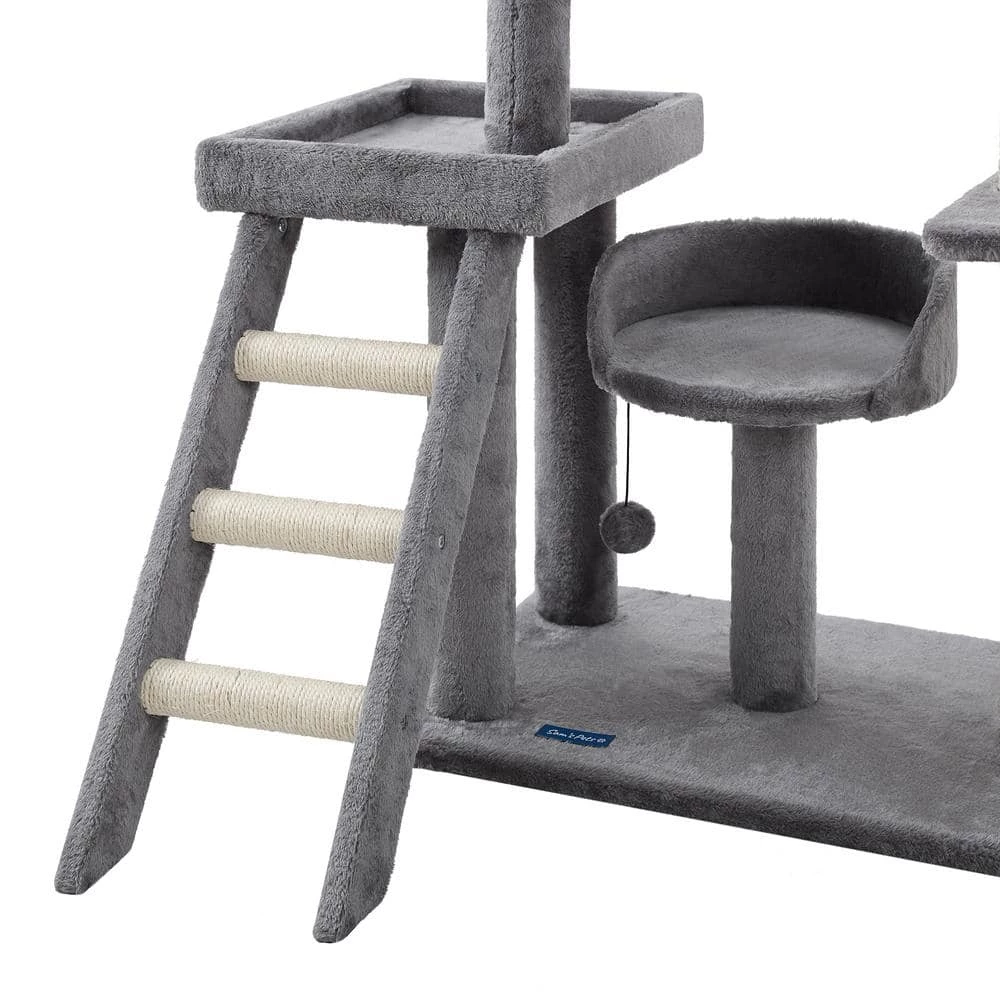 Longshot 53.5 in. Gray Cat Tree by Sam's Pets - Image 8