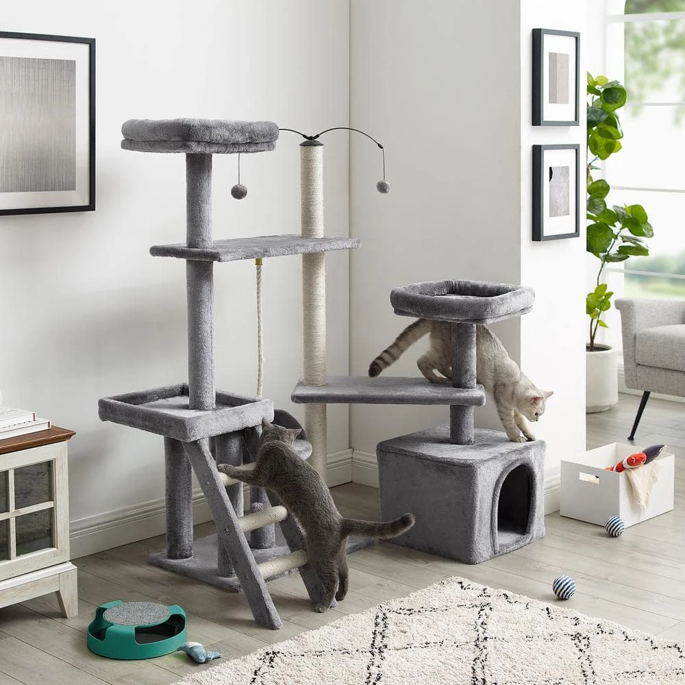 Longshot 53.5 in. Gray Cat Tree by Sam's Pets - Image 11