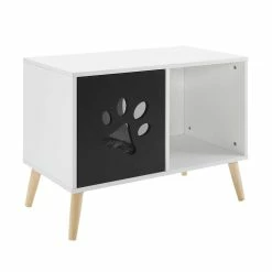 Convertible 22 in. Black and White Cat Tree End Table by Sam's Pets